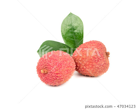 Two lychee fruits Two lychee fruits 47034123