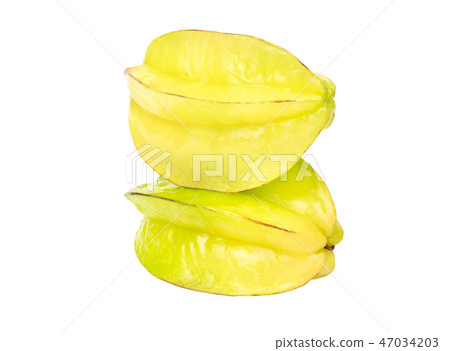 Two carambola fruits 47034203
