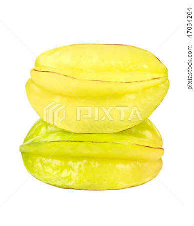 Two carambola fruits Two carambola fruits 47034204