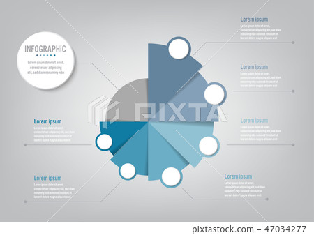 Business infographic template with 6 options Business infographic template with 6 options 47034277