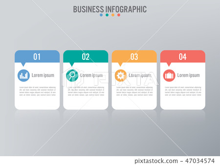Business infographic template with 4 options Business infographic template with 4 options 47034574