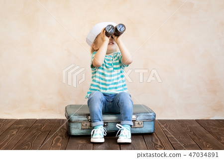 Happy child playing at home 47034891