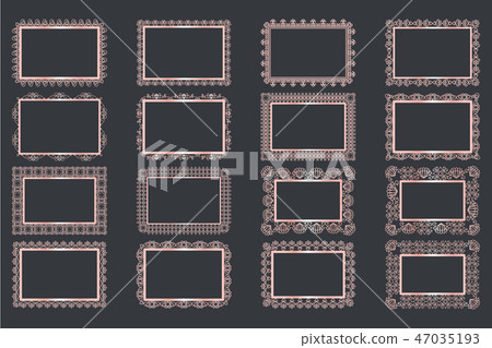 Elegant Lace Borders Frames laser cut 47035193