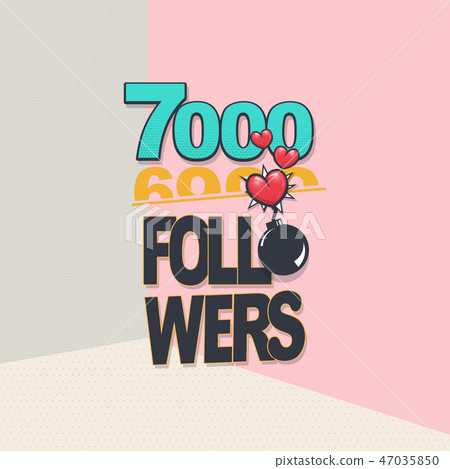 Follower banner comic text pop art design 47035850
