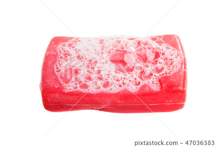 soap with foam isolated 47036383