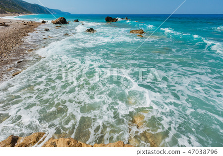 Summer Lefkada coast, Greece Summer Lefkada coast, Greece 47038796