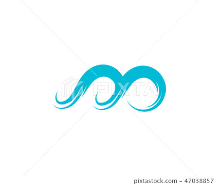 Water wave icon vector 47038857