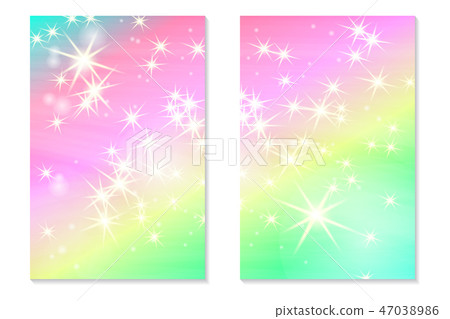 Unicorn rainbow back. Mermaid in princess colors. Unicorn rainbow back. Mermaid in princess colors. 47038986