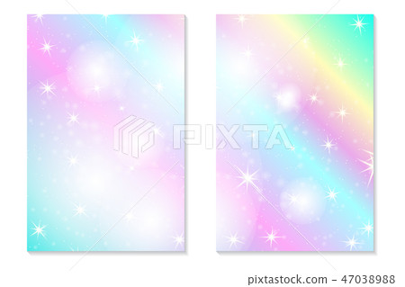 Unicorn rainbow back. Mermaid in princess colors. Unicorn rainbow back. Mermaid in princess colors. 47038988
