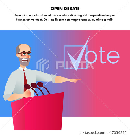 Illustration Open Debate Presidential Candidate 47039211