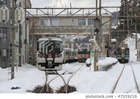Minami Odani Station of Oito Line in winter 47039219