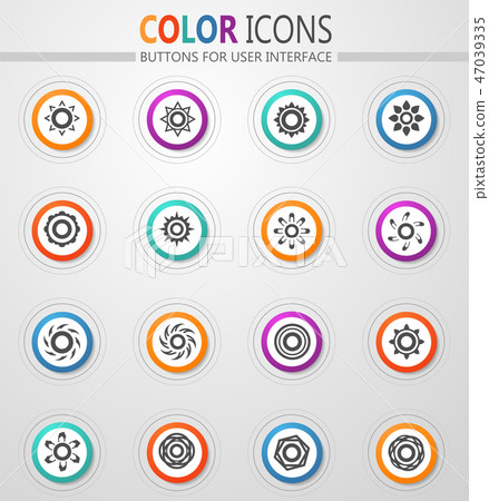 Set of sun icons Set of sun icons 47039335