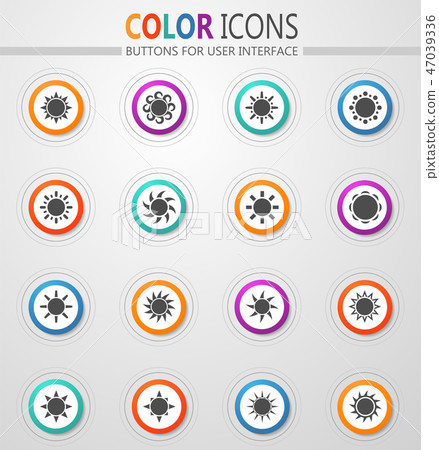 Set of sun icons Set of sun icons 47039336