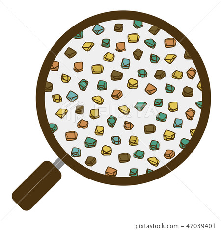 土壤骨料結構放大鏡粗砂矢量材料顏色 47039401
