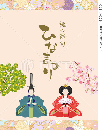 Hinamatsuri doll template 47041590