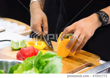 Chef preparing food in the kitchen, chef cooking 47041771