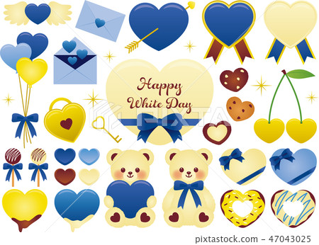 White day decoration set 47043025