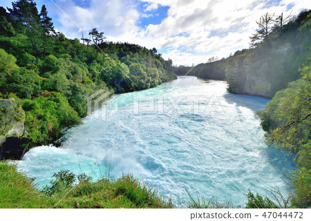 New Zealand's largest lake Lake Taupo and Huka Falls 47044472