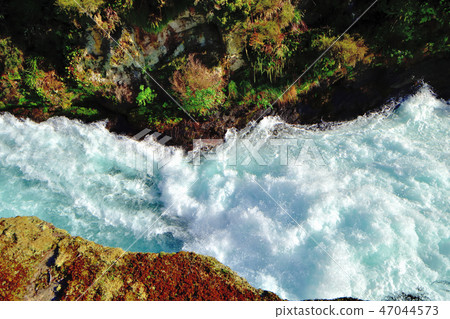 New Zealand's largest lake Lake Taupo and Huka Falls 47044573