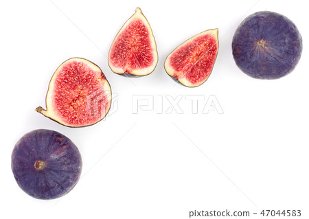 fig fruits isolated on white background with copy space for your text. Top view. Flat lay pattern 47044583