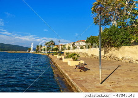 Waterfront of Orbetello on peninsula Argentario Waterfront of Orbetello on peninsula Argentario 47045148