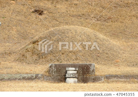 Traditional graveyard in Korea 47045355