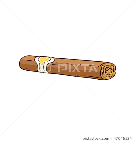 Vector cuban, havana luxury cigar sketch icon 47046124