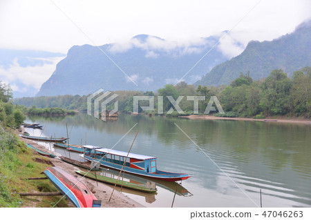 River landscape in Laos 47046263