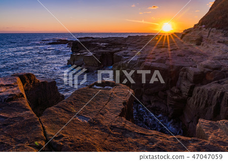 (Shizuoka Prefecture) South Izu Iruma Senjojiki, evening scenery 47047059
