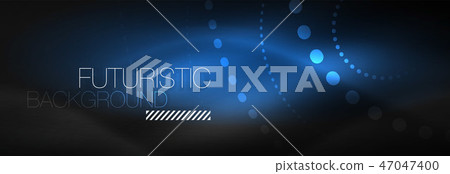 Glowing neon circle line dots, round line design, abstract style on black background. Neon abstract Glowing neon circle line dots, round line design, abstract style on black background. Neon abstract 47047400
