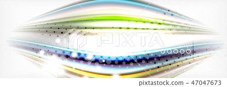 Abstract wave lines liquid fluid rainbow style color stripes background. Artistic illustration for 47047673