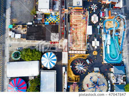 Amusement park aerial view 47047847