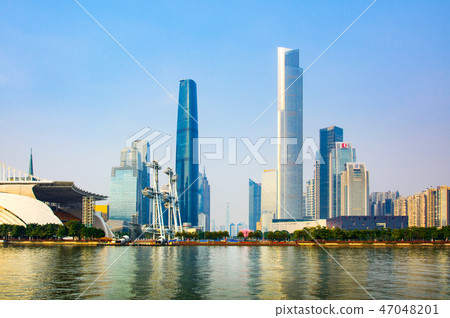 Guangzhou modern cityscape in  China 47048201