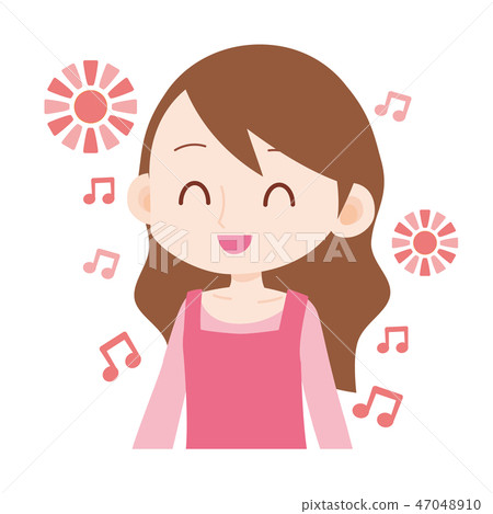 Young brown apron housewife optimistic optimism Young brown apron housewife optimistic optimism 47048910