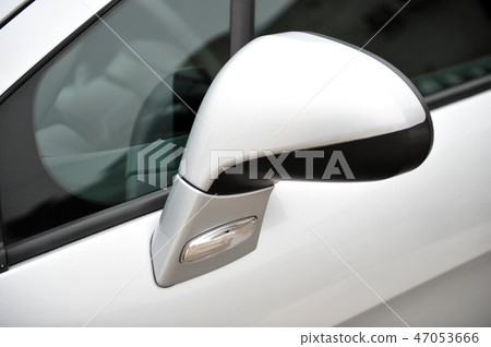 car mirror, side rear-view mirror on a modern car 47053666