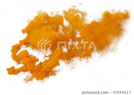Red and orange smoke isolated on white background Red and orange smoke isolated on white background 47054517