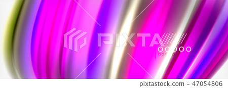 Abstract wave lines liquid fluid rainbow style color stripes background. Artistic illustration for 47054806