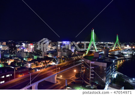 青森縣青森市的夜景 47054971