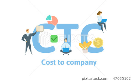 Ctc Cost To Company Concept With Keywords Stock