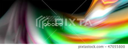 Color flow poster. Wave Liquid shape color background. Art design for your design 47055800