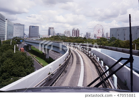 Train heading to Odaiba Tokyo 47055881