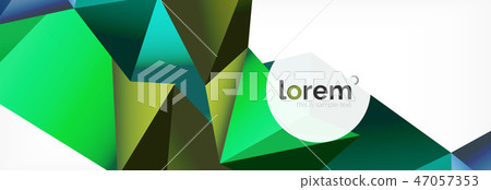 Modern geometric background. Poster template with polygonal elements 47057353
