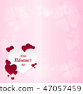 Happy Valentine's Day on a pink background 47057459