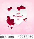 Happy Valentine's Day on a pink background 47057460