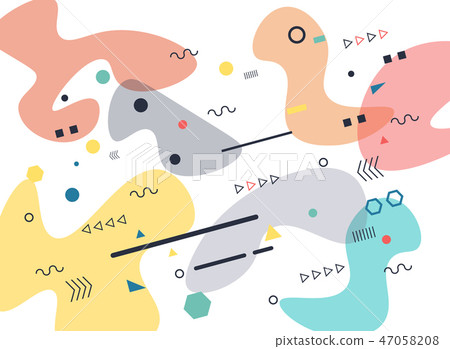 Abstract of geometric free shape pattern. 47058208