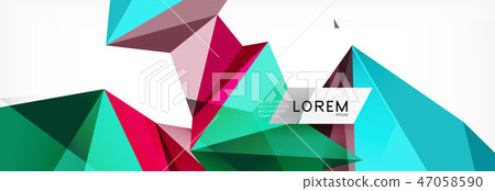 Science background. Abstract triangle pattern. Vector abstract geometric template 47058590