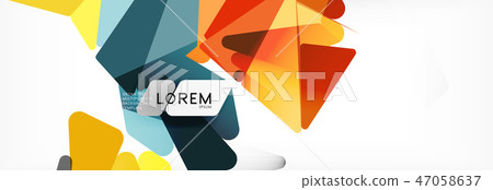 Science background. Abstract triangle pattern. Vector abstract geometric template Science background. Abstract triangle pattern. Vector abstract geometric template 47058637