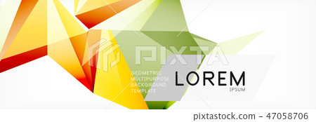 Triangle 3d polygonal art style. Future geometric design. Vector geometry futuristic illustration Triangle 3d polygonal art style. Future geometric design. Vector geometry futuristic illustration 47058706