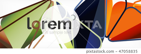 Vector colorful geometric triangle background, crystal banner design 47058835