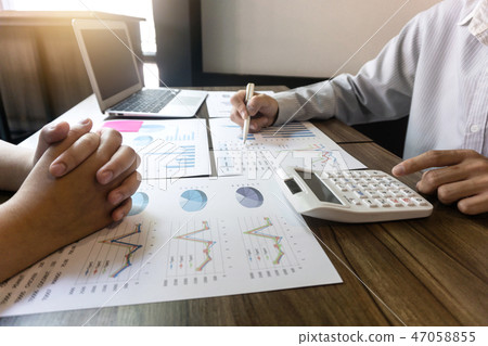 Business project team colleague working together at meeting and 47058855